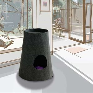 домик для кошки из фетра