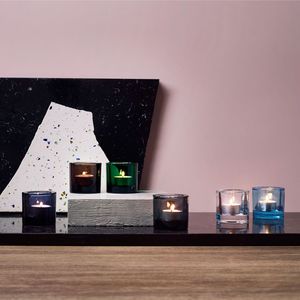 подсвечник для коротких свеч из стекла