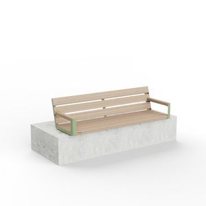 общественная скамейка из термолакированной стали 1