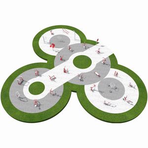 пространство для фитнеса под открытым небом для игровой площадки