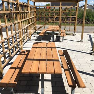 комплект стол-лавки для наружного применения