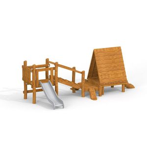 домик для игр с горкой