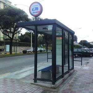крытая автобусная остановка из гальванизированной стали