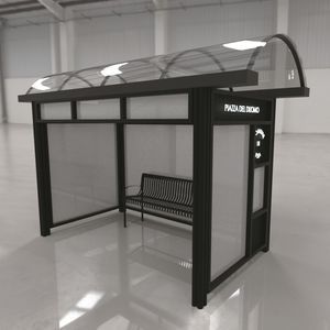 крытая автобусная остановка из поликарбоната