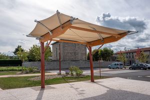 натяжная конструкция на деревянном каркасе 1
