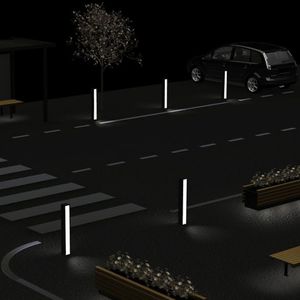 городской столбик освещения / современный / из гальванизированной стали / LED