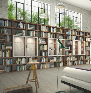 современный книжный шкаф