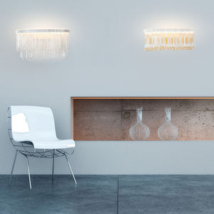 современный настенный светильник / из стекла / LED / прямоугольный