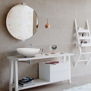 раковина со столешницей / круглая / из Corian® / современная