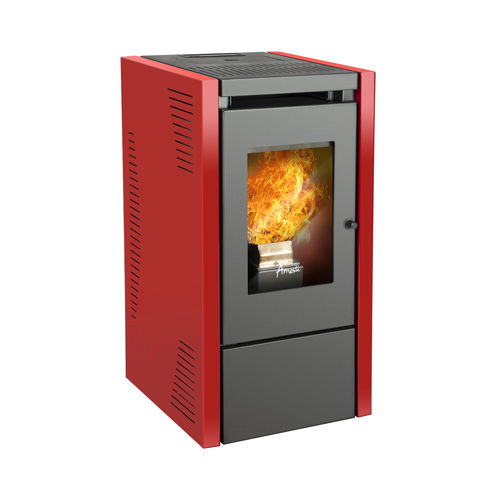 Печь-камин на пеллетах - ITALY 7100 - AMESTI FIREPLACES - 5 кВ...10 кВ / напольная / современная