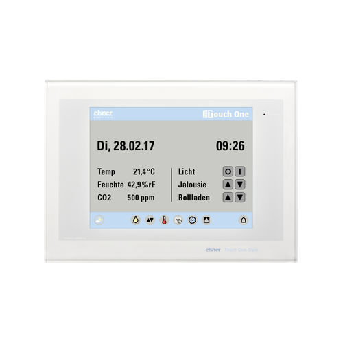 Сенсорный экран для систем домашней автоматизации - KNX TOUCH ONE STYLE - Elsner Elektronik GmbH - для систем автоматизации зданий / настенный / для протокола KNX