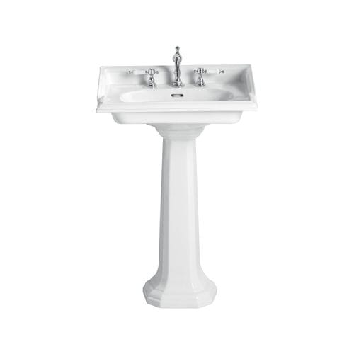 Раковина на ножке - PVEW05/053 & PVEW09 - HERITAGE BATHROOMS - из керамики / квадратная / классическая