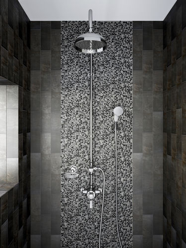 Настенная душевая стойка - AVENBURY - HERITAGE BATHROOMS - современная / с ручным душем / с рельсой
