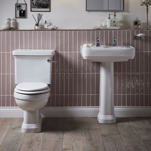 Раковина на ножке - PWYW05 - HERITAGE BATHROOMS - из керамики / прямоугольная / современная
