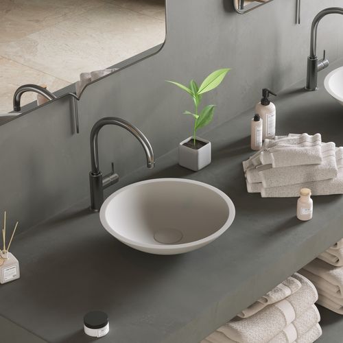 Настольная раковина - 278920 SOLIDFOX - IDEAVIT B.V - из Solid Surface / круглая / современная