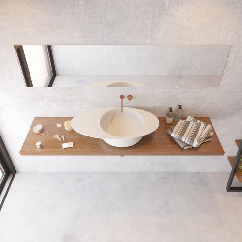 Настольная раковина - 290228 SOLIDCAP 8.0 - IDEAVIT B.V - из Solid Surface / овальная / без отверстия