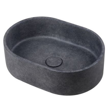 Раковина на ножке - 290291-D2 IDEA.ROCK-D2 - IDEAVIT B.V - из бетона / овальная / без отверстия