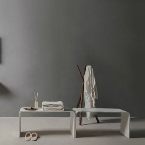 Современный стол - 290071 SOLIDTONDO - IDEAVIT B.V - из Solid Surface / с основанием из полимера / прямоугольный