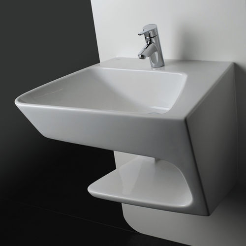 Подвесная раковина - LINK RIGHT: C65307/C65308 - PALAZZANI.EU Srl - из керамики / с полкой / скульптурная