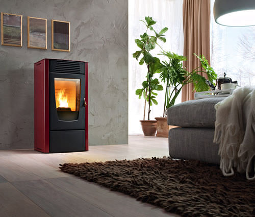 Печь-камин на пеллетах - DALIA  - RED - www.red365.it - see MCZ Group SPA - современная / из стали
