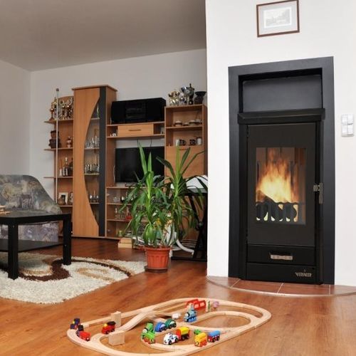 Печь с паровым котлом на дровах - 13/10.2 - VERNER a.s. - 13 kW / многотопливная / отдельностоящая
