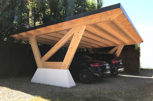Бетонный навес для автомобиля - NEW YORK - Proverbio Outdoor Design - из дерева