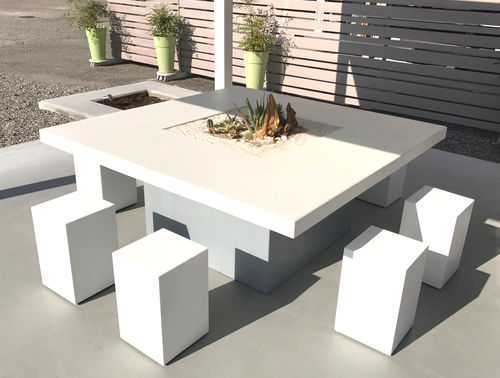 Современный стол - Proverbio Outdoor Design - из металла / из железобетона / прямоугольный