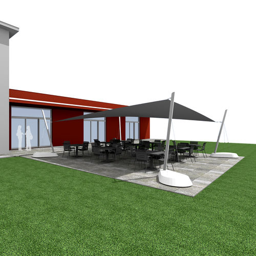 Натяжной тент устойчивый к УФ-лучам - SISTEMA A VELA EAGLE - Proverbio Outdoor Design - непромокаемый / по индивидуальному заказу / для профессионального использования