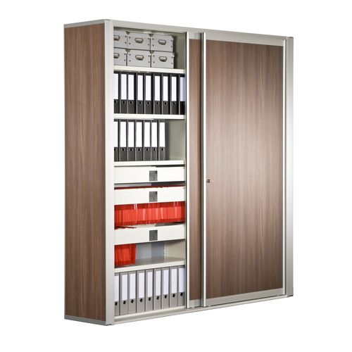 Высокий шкаф для папок - Bruynzeel Storage Systems - низкий / из стали / модульный