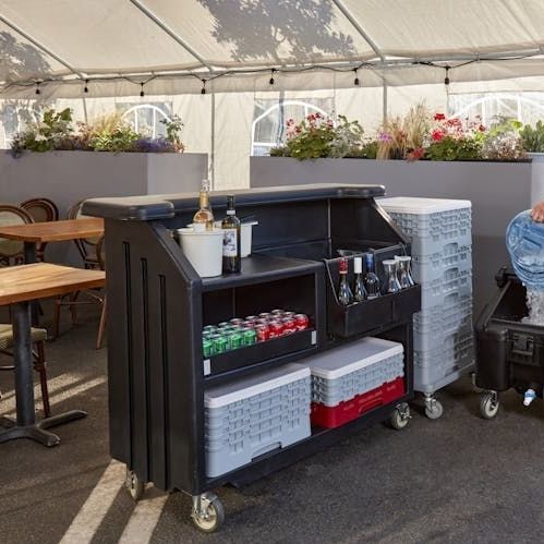 Барная стойка для бара - BAR54 - Cambro - из полиэтилена / прямая / для наружного применения