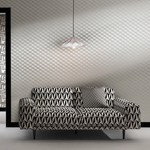 Обивочная ткань - STRIPEY ZIG ZAG BIRDS - Kirkby Design - настенная / c геометрическим рисунком / из полиэстера