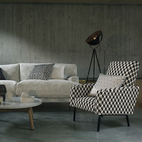 Обивочная ткань - TANGRAM - Kirkby Design - c геометрическим рисунком / из хлопка / из вискозы