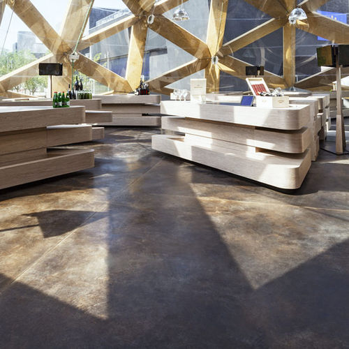 Напольное покрытие из бетона - ACID STAINED FLOOR - IDEAL WORK - из полипропилена / для домашнего использования / для сектора услуг
