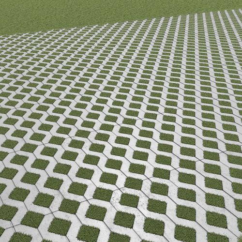 Газонная решетка из бетона - HEXAGONAL COVER GRID - A Cimenteira do Louro