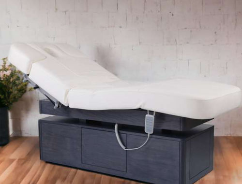 Электрический массажный стол - FIRST CLASS - STAR WELLNESS - из цельной древесины / со встроенным ящиком / с регулируемой высотой