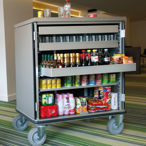 Тележка для напитков - MINI-BAR - Mercura Industries - для гостиницы / с охлаждением / транспортная