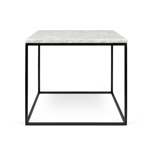 Современный вспомогательный столик - GLEAM 50 - TEMAHOME - из металла / из мрамора / квадратный