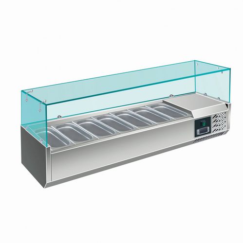 Стоечная холодильная витрина - EVRX 1600/33 - SARO - из нержавеющей стали / без дверцы / 7 уровней
