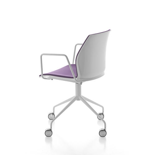 Современный стул для посетителей - KALEA SWIVEL - KASTEL srl - из металла / из полипропилена / с крестообразным основанием