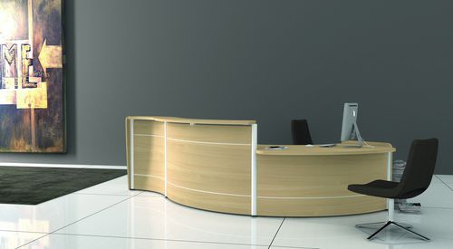 Полукруглая административная стойка - RECEPTION - NEWFORM Ufficio - модульная / из дерева
