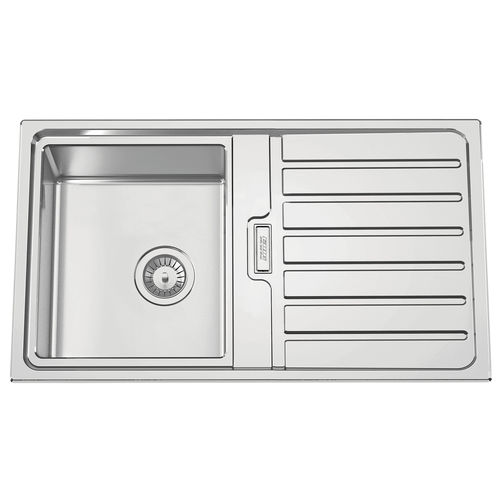 Кухонная раковина 1 чаша - FUSION 86 - RODI HOME – kitchen sinks and accessories - с сушкой / из полированной нержавеющей стали / встраиваемая сверху
