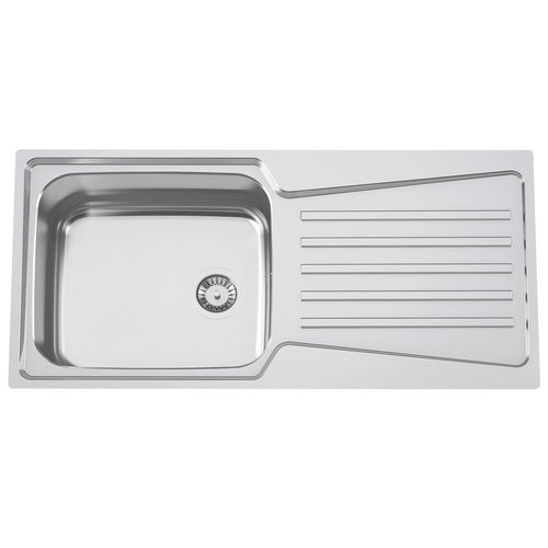 Кухонная раковина 1 чаша - EVOLUTION 105  - RODI HOME – kitchen sinks and accessories - с сушкой / из полированной нержавеющей стали / встраиваемая сверху