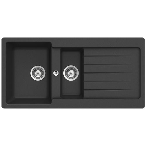 Кухонная раковина 2 чаши - 100 - RODI HOME – kitchen sinks and accessories - с сушкой / из композита / встраиваемая сверху
