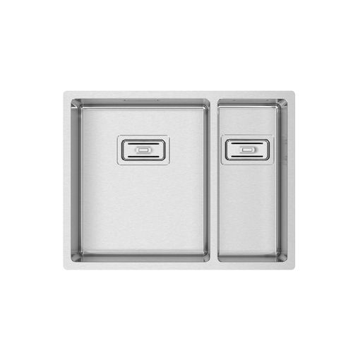 Кухонная раковина 2 чаши - BOX LUX 55 - RODI HOME – kitchen sinks and accessories - без сушки / из матового алюминия / встраиваемая сверху
