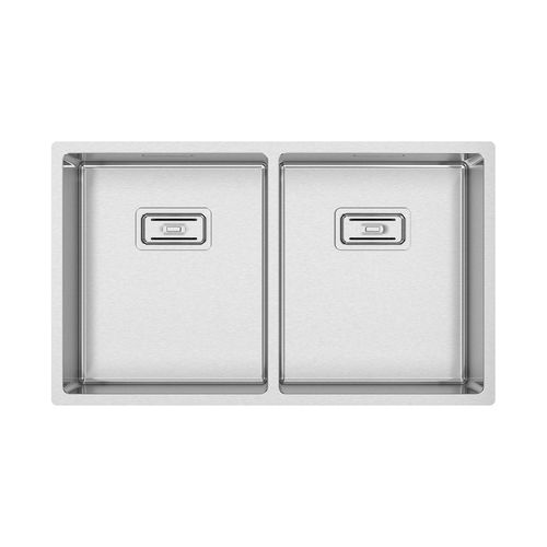 Кухонная раковина 2 чаши - BOX LUX 75 - RODI HOME – kitchen sinks and accessories - без сушки / из матового алюминия / встраиваемая сверху