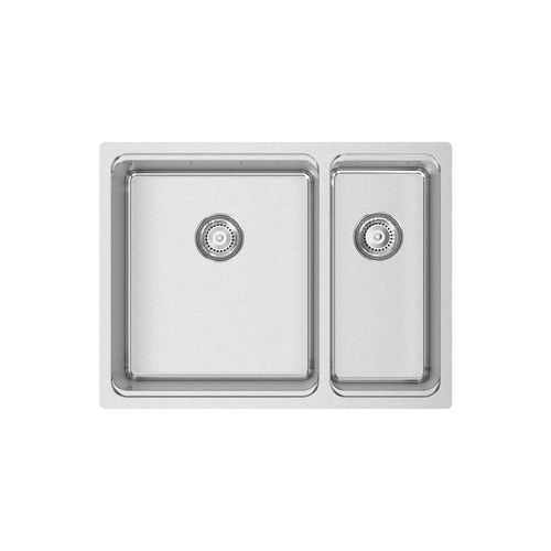 Кухонная раковина 2 чаши - UNA 55 - RODI HOME – kitchen sinks and accessories - с сушкой / из полированной нержавеющей стали / встраиваемая сверху