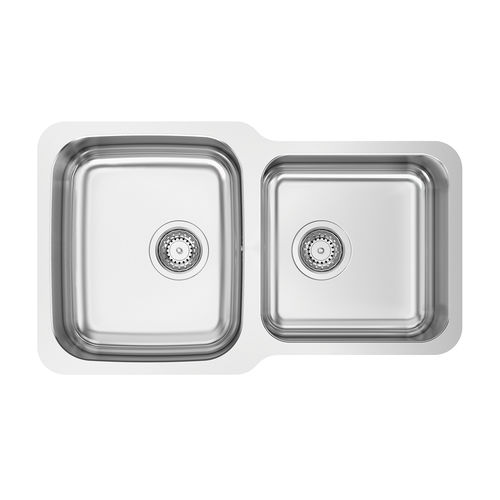 Кухонная раковина 2 чаши - DUO 90R - RODI HOME – kitchen sinks and accessories - без сушки / из полированной нержавеющей стали / встраиваемая снизу
