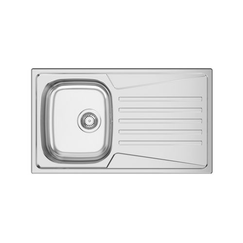 Кухонная раковина 1 чаша - KERAN 86 - RODI HOME – kitchen sinks and accessories - с сушкой / из полированной нержавеющей стали / встраиваемая сверху