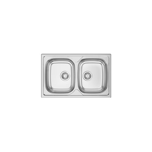 Кухонная раковина 2 чаши - OKIO LINE 80 BB - RODI HOME – kitchen sinks and accessories - без сушки / из нержавеющей стали / из полированной нержавеющей стали