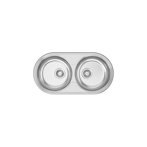 Кухонная раковина 2 чаши - DUETO - RODI HOME – kitchen sinks and accessories - без сушки / из нержавеющей стали / из полированной нержавеющей стали
